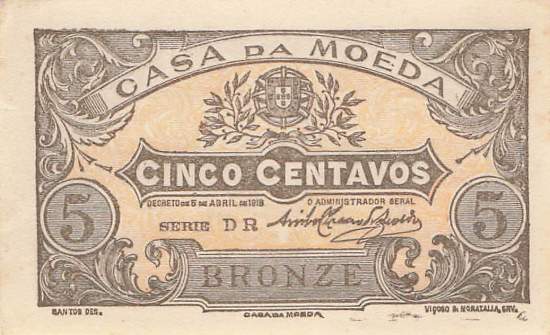 5 Centavos 5.4.1918